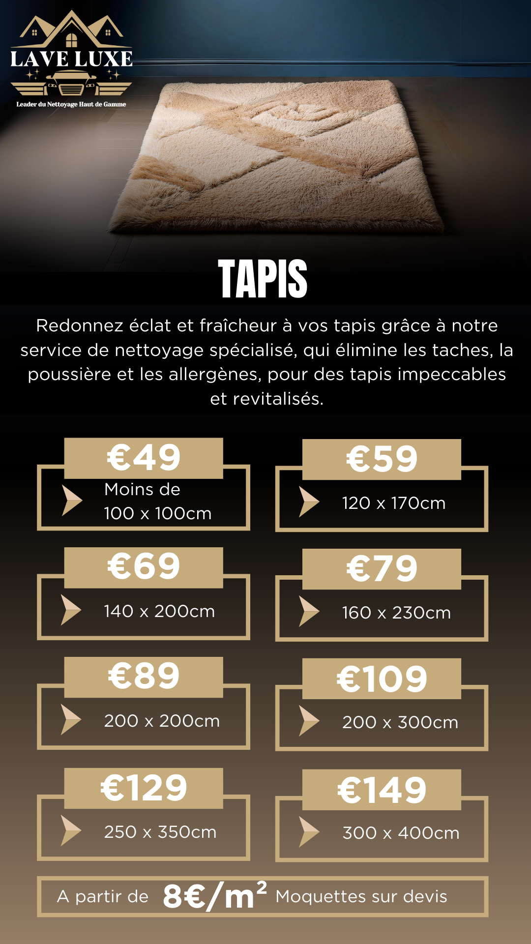 Nettoyage de tapis professionnel